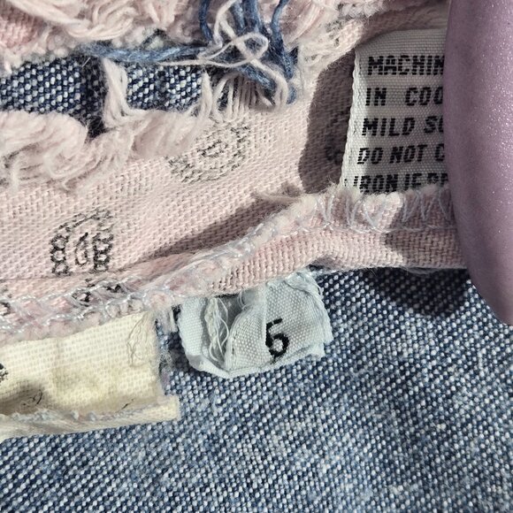 Rio By Stephen Mardon Vintage Paper Bag Waist 80s Acid Washed Jeans Size 5 - Picture 8 of 12